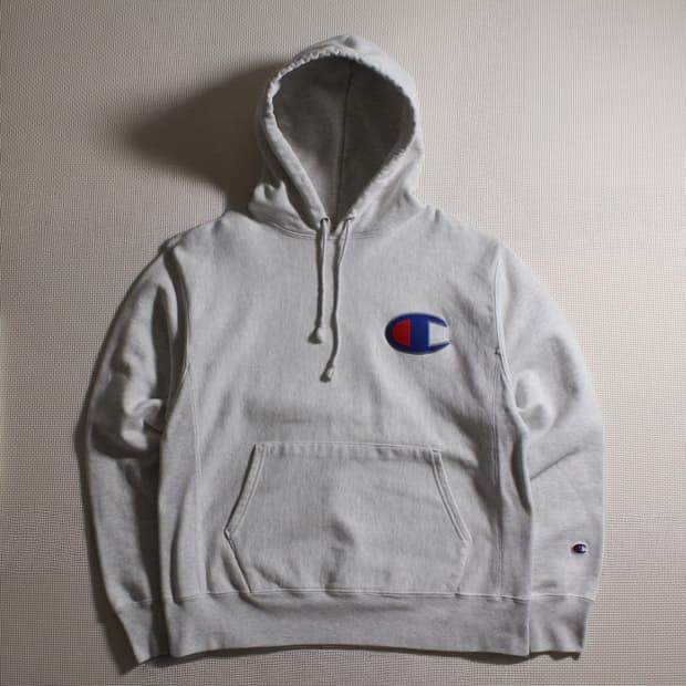 Champion 챔피온 기모 그레이 후드 티