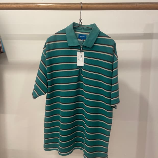 BEAMS stripe zip-up