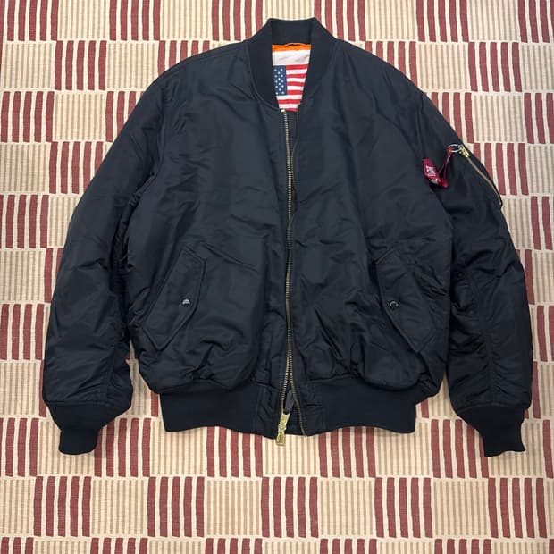알파인더스트리 MA-1 블랙 3XL (120) 