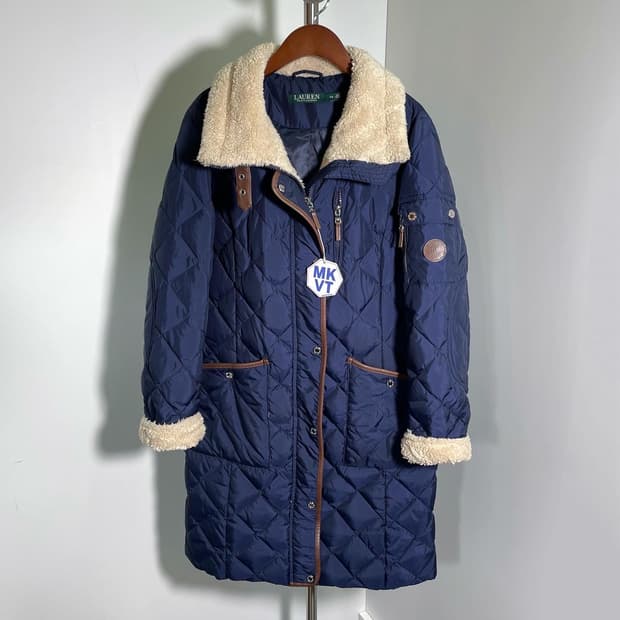 랄프로렌 쉐르파 시어링 퀄팅 코트