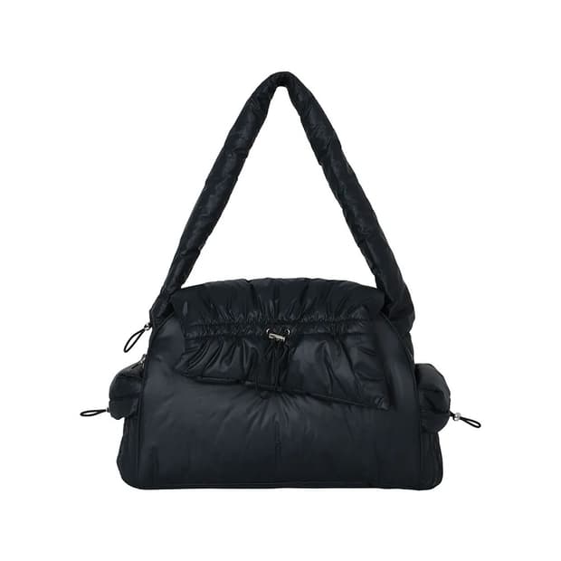 YEEL leey 셔링 숄더 패디드 패딩 백 네이비