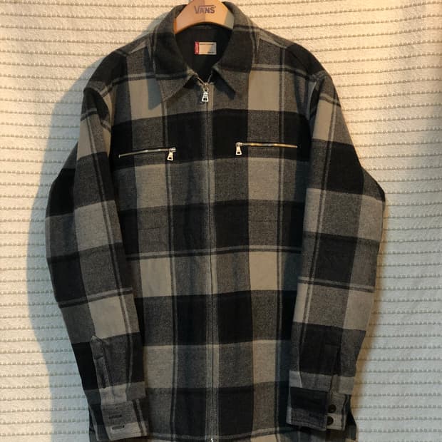 리바이스 체크 패턴 폴리 워크 자켓 L(100)