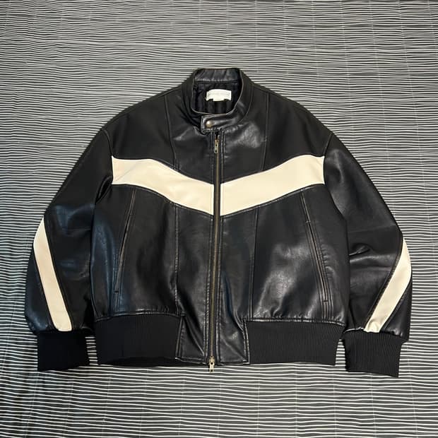 라퍼지 버프워시 인시전 바이커 자켓 L