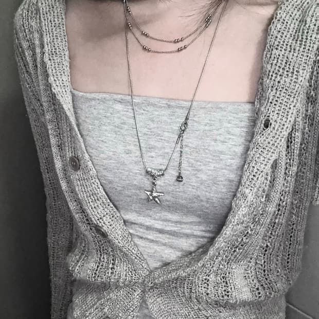 Star Ball Chain Necklace (일체형 X)