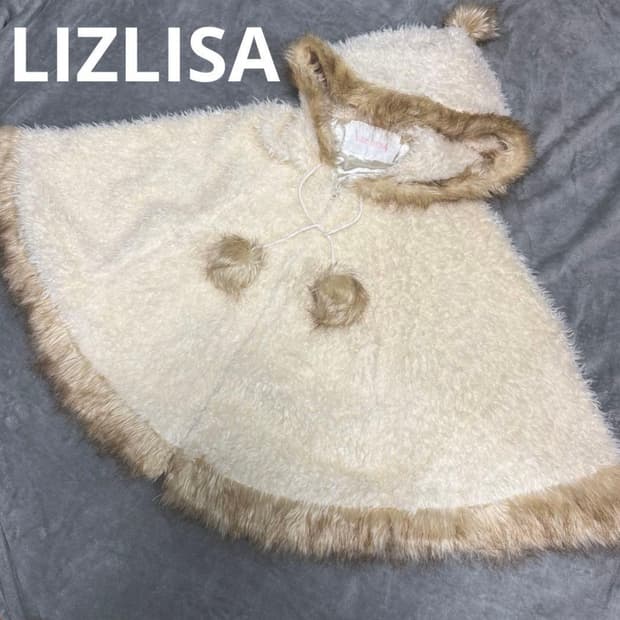 리즈리사 00년대 고전 퍼 후드 케이프 판초 코트