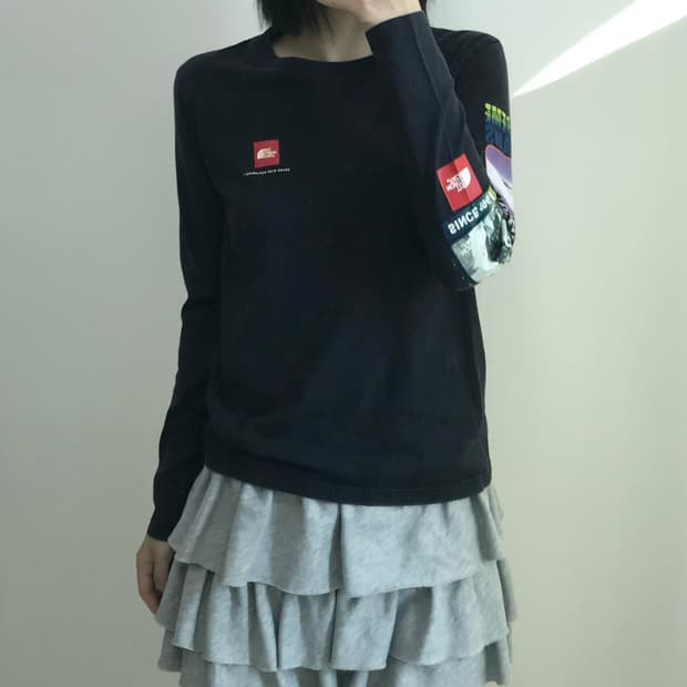 노스페이스 프린팅 롱슬리브 티셔츠