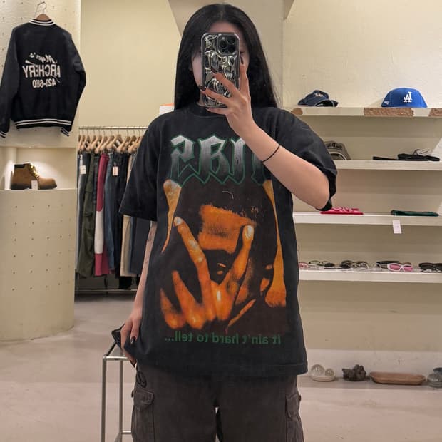 빈티지 나스 앨범 그래픽 반팔 티셔츠 U1301