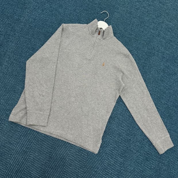 [S] 폴로 반집업 니트