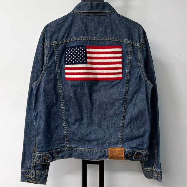 폴로 진스 컴퍼니 스타 앤 스트라이프 데님 자켓