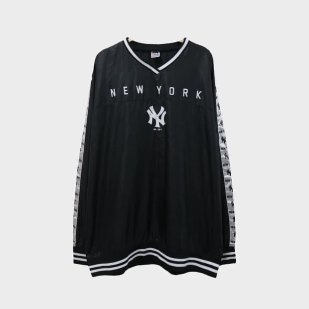 MAJESTIC 브이넥 맨투맨 66834