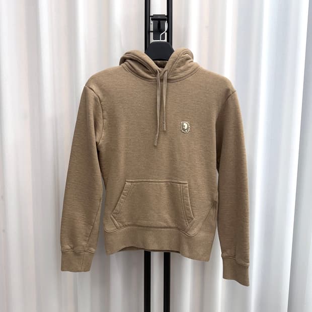 디올 풀오버 자수 로고 후드티 XS
