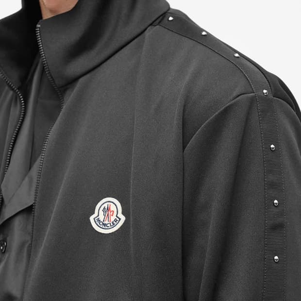 몽클레르 스터드 장식 트랙 자켓