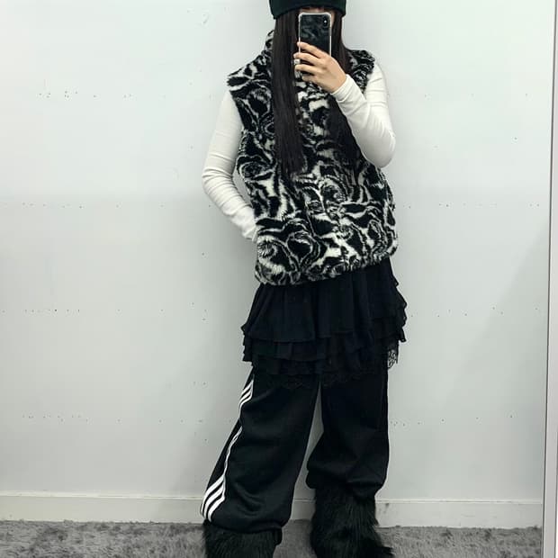 레이스 캉캉 미니 스커트