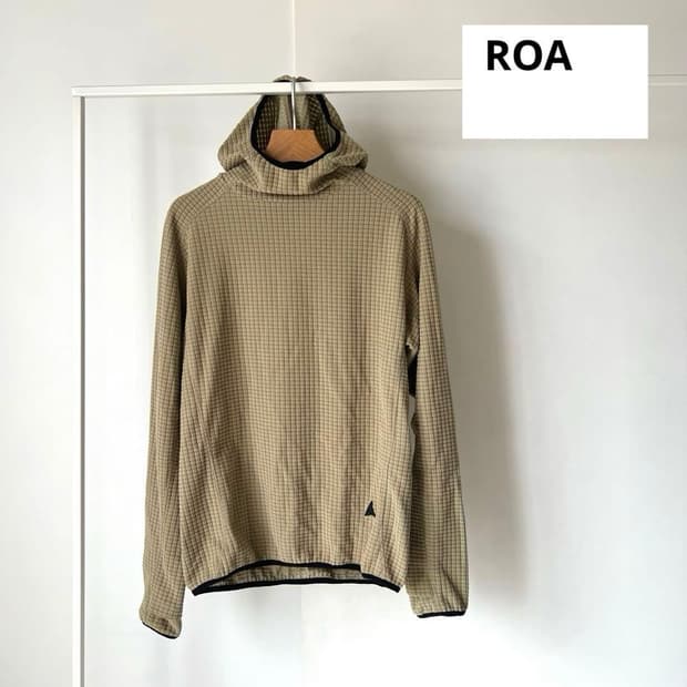 로아 후디 roa grid hoodie kaki
