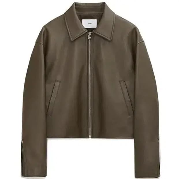 current 커렌트 레더 자켓