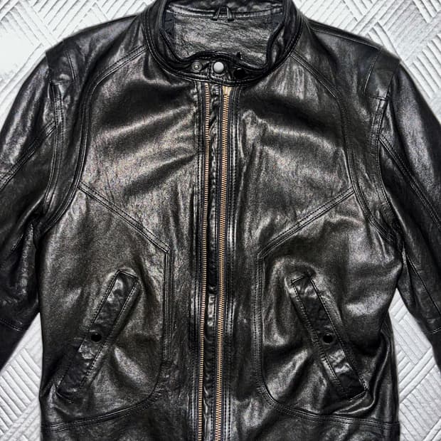 빈티지 램스킨 레더 자켓