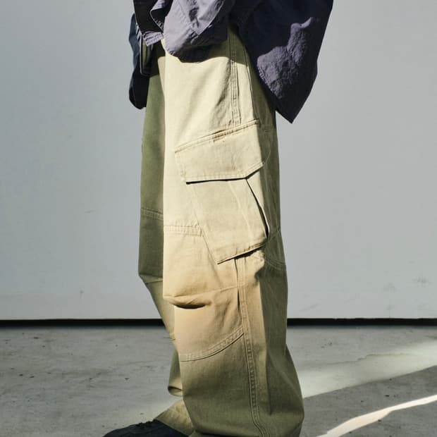 다이브인X무민서 워시드 베른 카고 팬츠 베이지 1사이즈