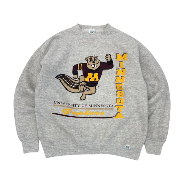 90's 빈티지 미네소타 univ. 스웻셔츠