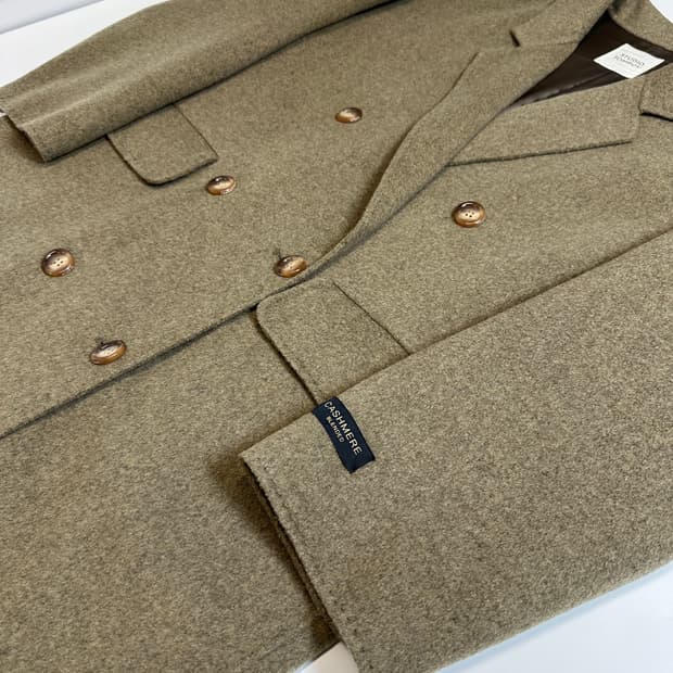 스튜디오톰보이 캐시미어울 더블 맥시 코트 