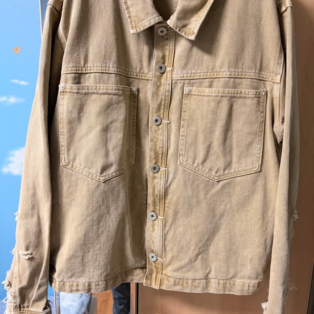 [핸드메이드] 빈티지 2st 디스 트러커 자켓 100