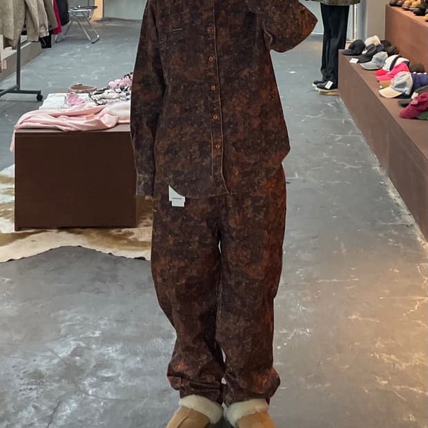 디스이즈네버댓 코듀로이 폴로랄 셔츠 H1901