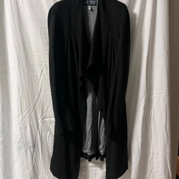 Armani Asymmetric Drape Coat