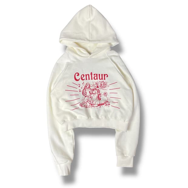 더센토로 아이보리 크림 후드티