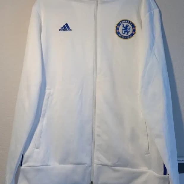 아디다스 희귀 첼시 화이트 트랙탑 저지 져지집업 110/XXL