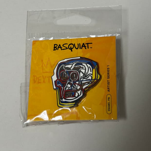 장-미셸 바스키아 스컬 에나멜 핀