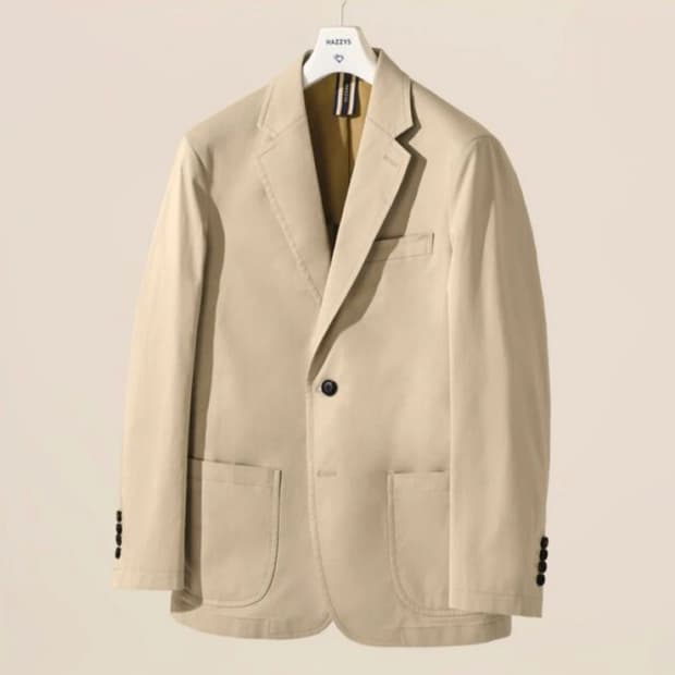 Hazzys 헤지스 베이지 면 블레이저 자켓 100