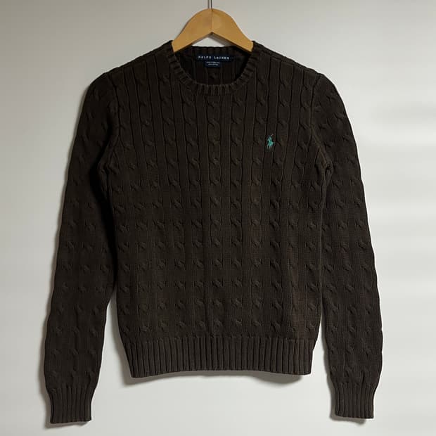 폴로 랄프로렌 꽈배기 케이블 니트 스웨터 S