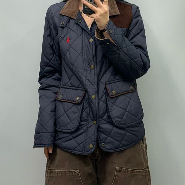 폴로 랄프로렌 코듀로이 카라 퀼팅 누빔 자켓