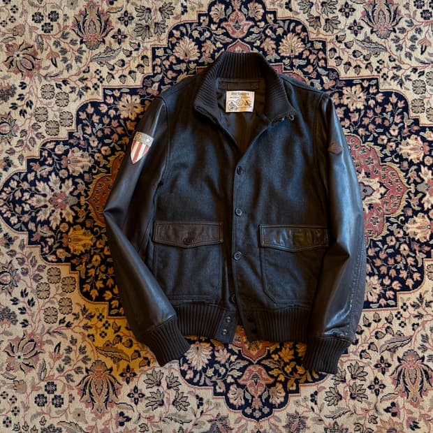 로이 로저스 베지터블 레더 봄버 자켓 100