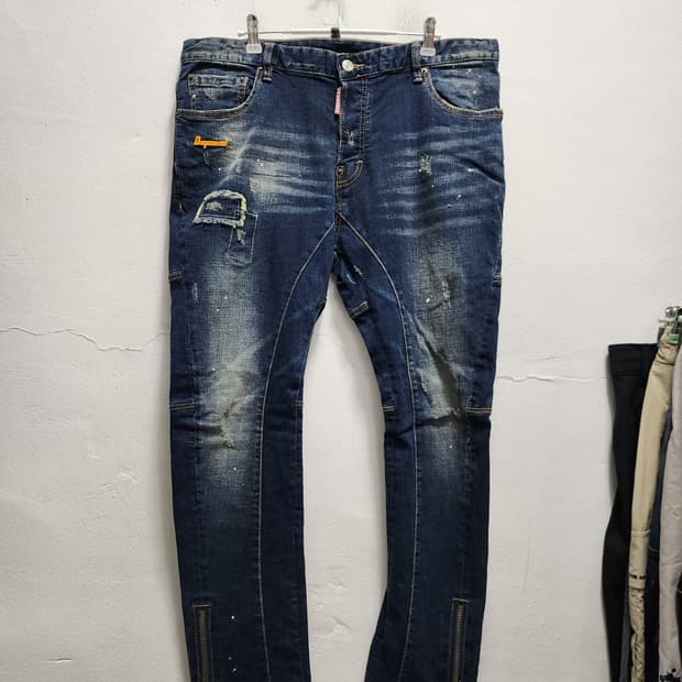 디스퀘어드2 콜마이너 바이커 타이디 청바지