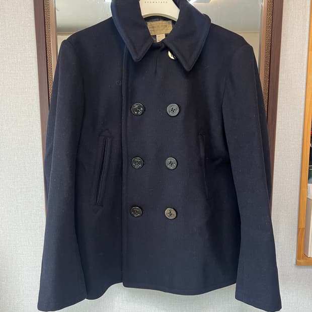 Rrl 네이비 울 피코트 m