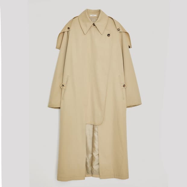 렉토 RECTO wide hooded trench coat