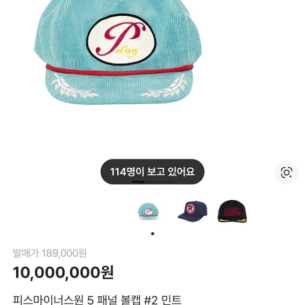 피마원 5패널 볼캡 민트 삽니다