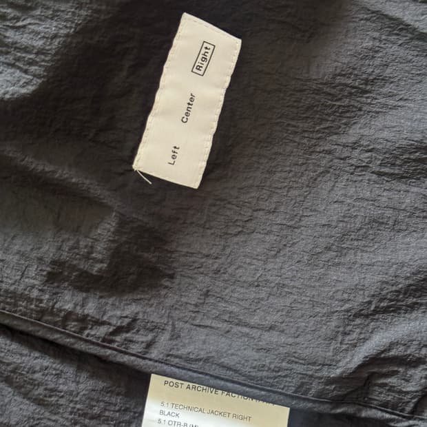 포스트아카이브팩션 (파프) 5.1 테크니컬 자켓 라이트 블랙