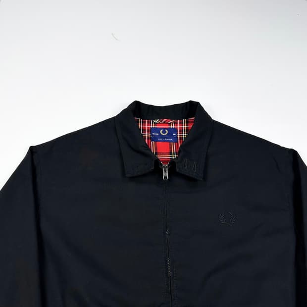 프레드페리 클래식 블랙 바라쿠타 블루종 자켓 (M)