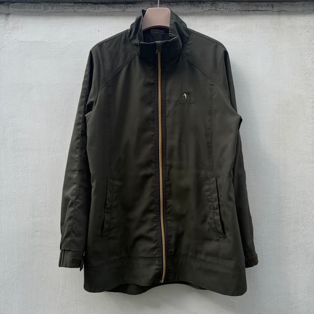 100)블랙야크 카키 바람막이 자켓
