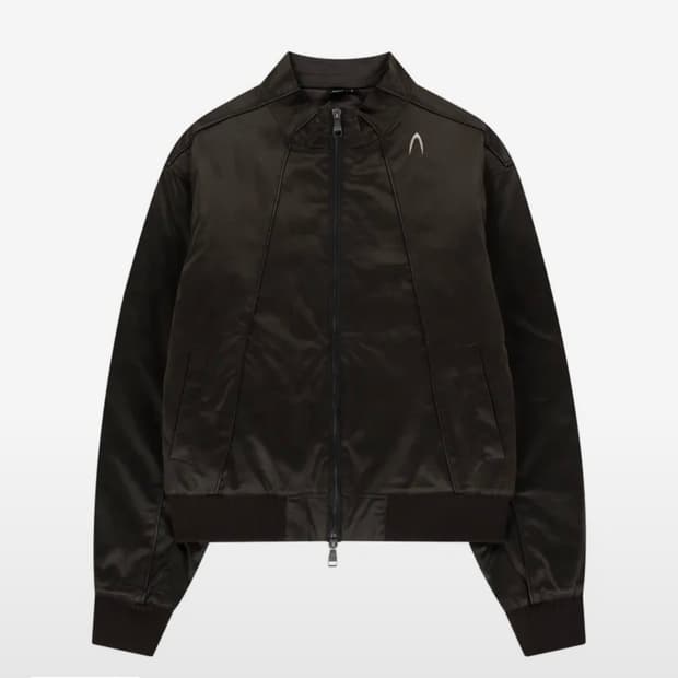 아캄 파이핑 레더 블루종 자켓