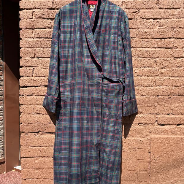 80’ DAKS check robe gown