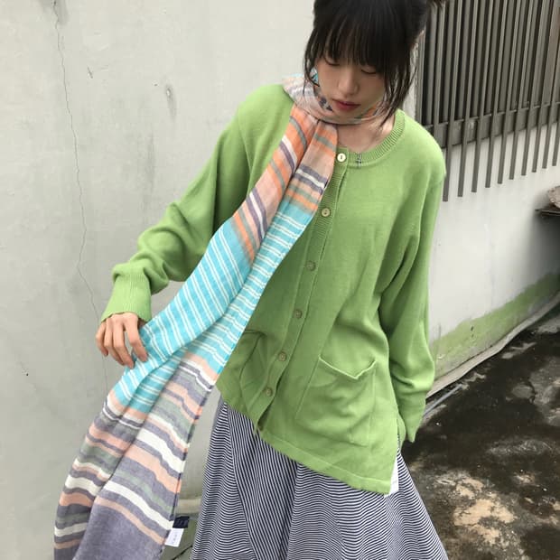 믹스 컬러 스카프