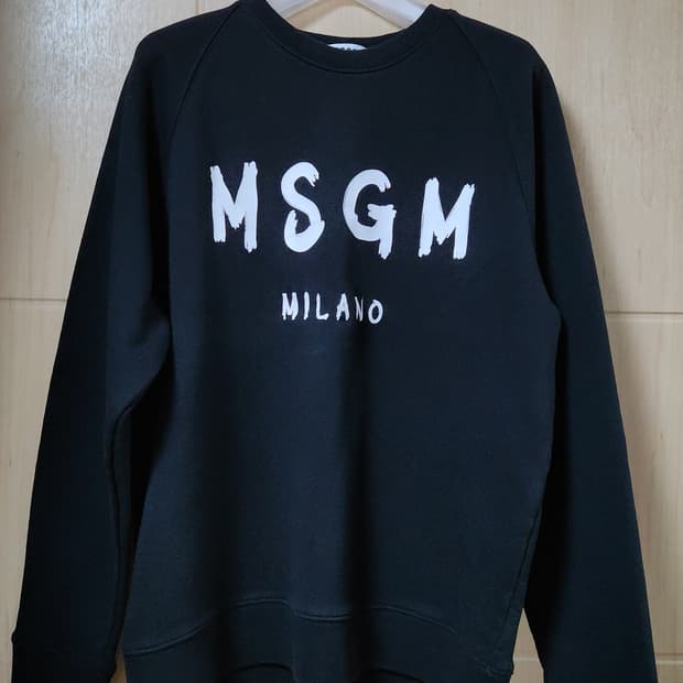 MSGM  브러쉬드 로고 남여공용 맨투맨  L