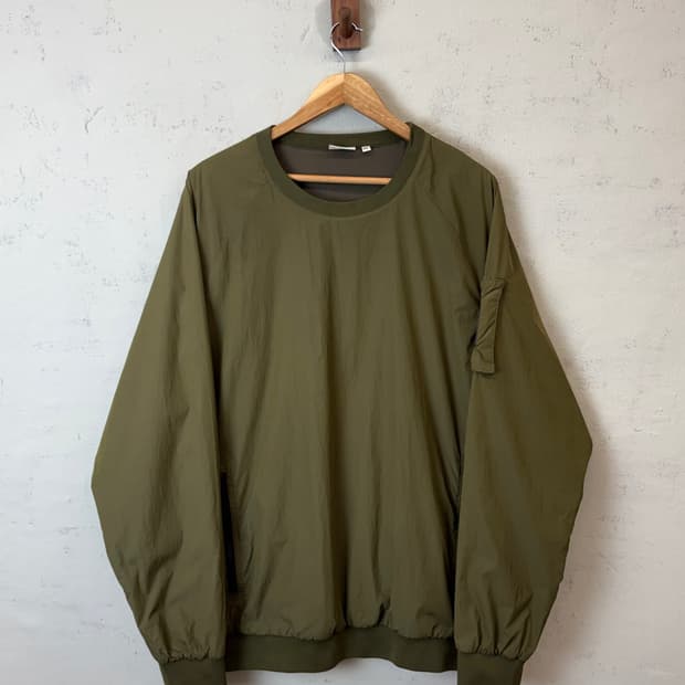 골든베어 올리브 그린 나일론 웜업 바람막이