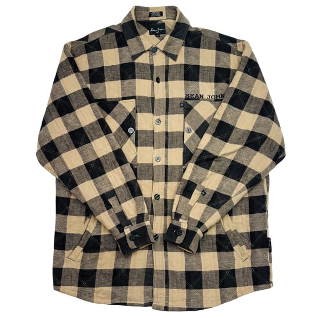션존 올드스쿨 체크 누빔 셔츠 자켓 XL