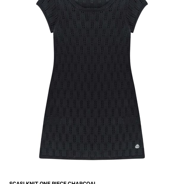 코이세이오 스카시 니트 원피스 차콜