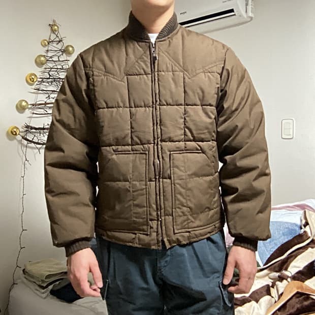 80s walls 빈티지코튼 웨스턴 푸퍼자켓 xl-xxl