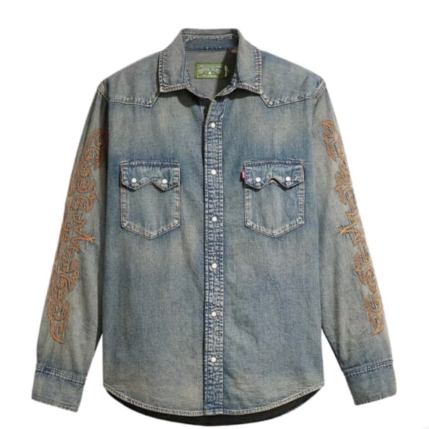 데님티어스 X 리바이스 엠브로이드 데님 셔츠 *미국 현지에서 구매한 제품