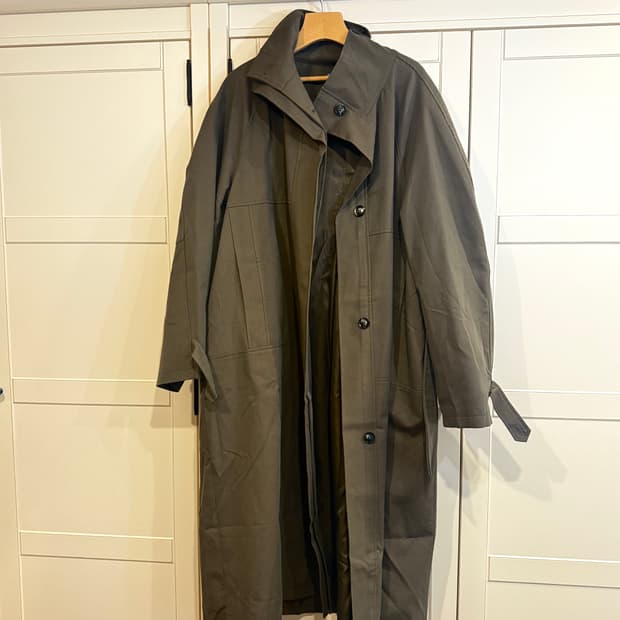 카키 야상 트렌치코트